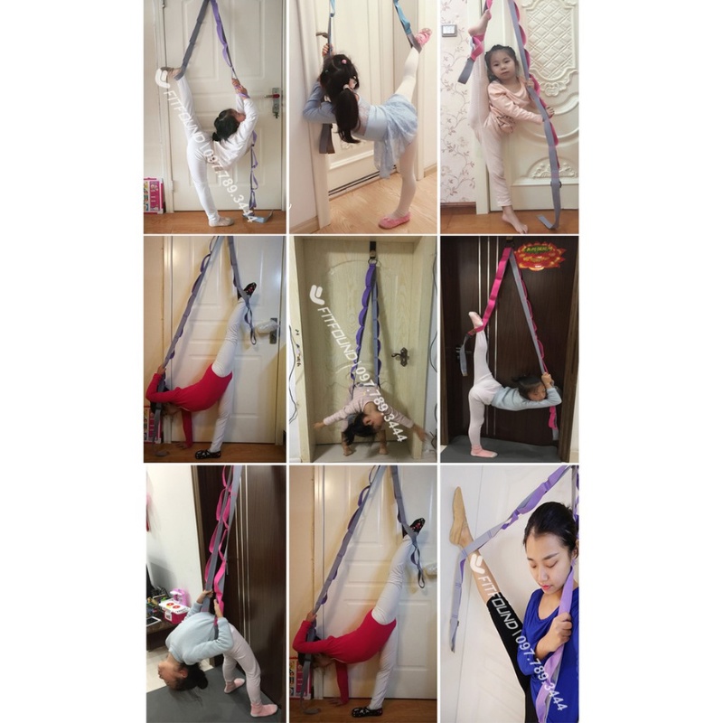 Dây tập xoạc dọc yoga cotton dài 3m  đa năng treo cửa , dây mở khớp háng tập yoga giúp cơ thể dẻo dai, linh hoạt