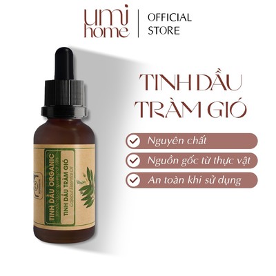 Tinh dầu Tràm Gió hữu cơ UMIHOME 10ml nguyên chất