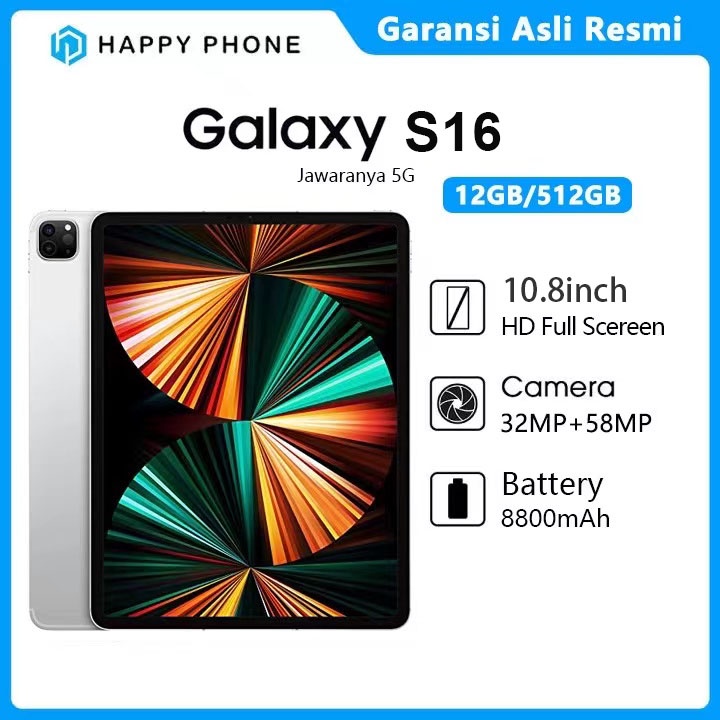 Máy tính bảng HP mới Galaxy Tab S16【12GB+512GB】10.8inch tab máy tính bảng học văn phòng giải trí giá rẻ tablet pc
