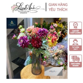 Thược dược hàng loại 1, thược dược 1bông 1 nụ chất liệu cao su