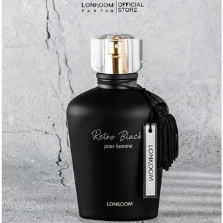 Nước hoa nam lonkoom retro black 100ml - hàng chính hãng