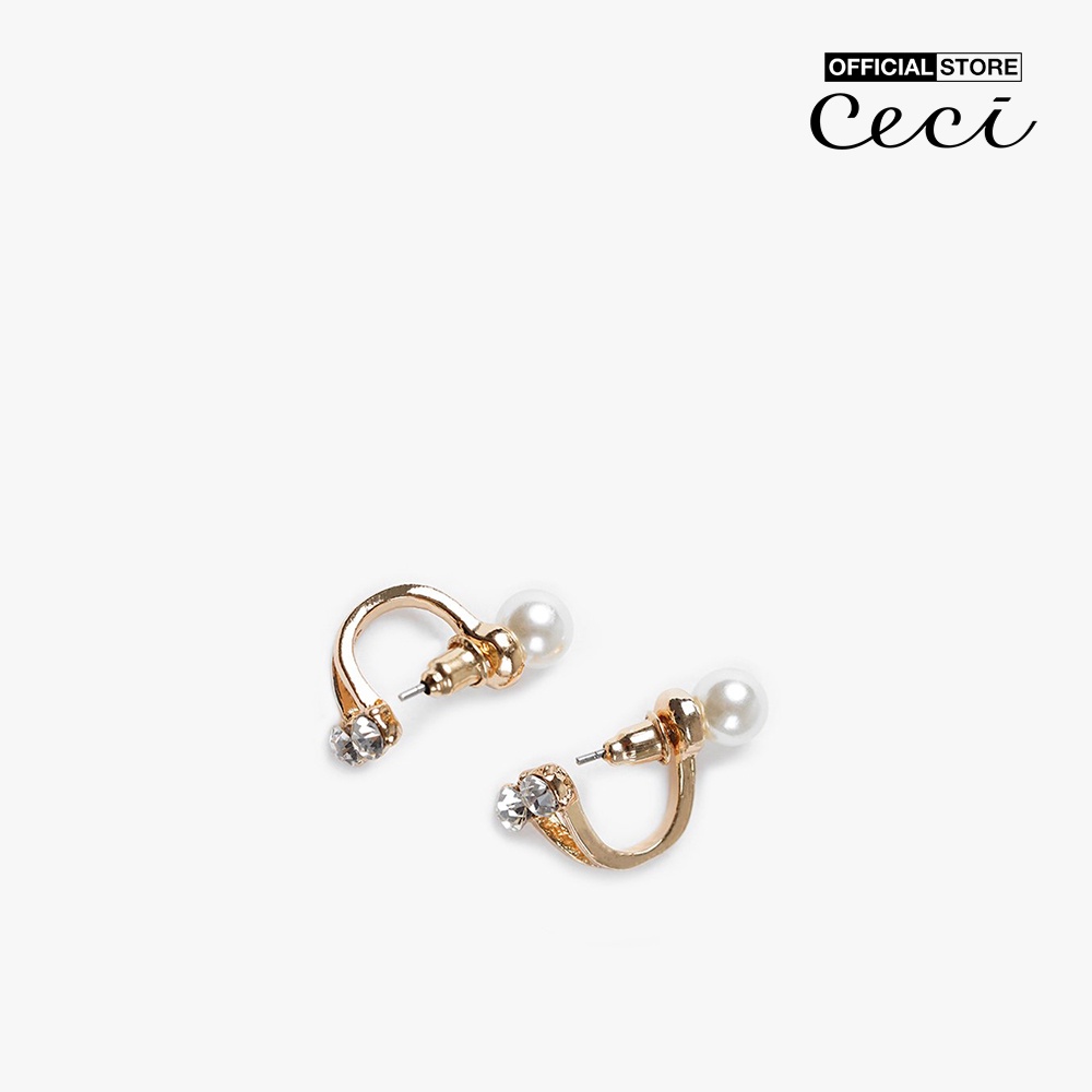 CECI - Khuyên tai nữ xỏ lỗ dáng hở và CC1-09000141-27