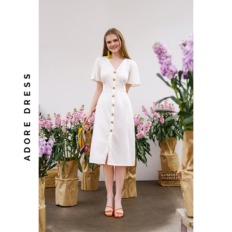 Đầm midi dress thô mềm 4 màu 3ASDR2048 ADORE DRESS