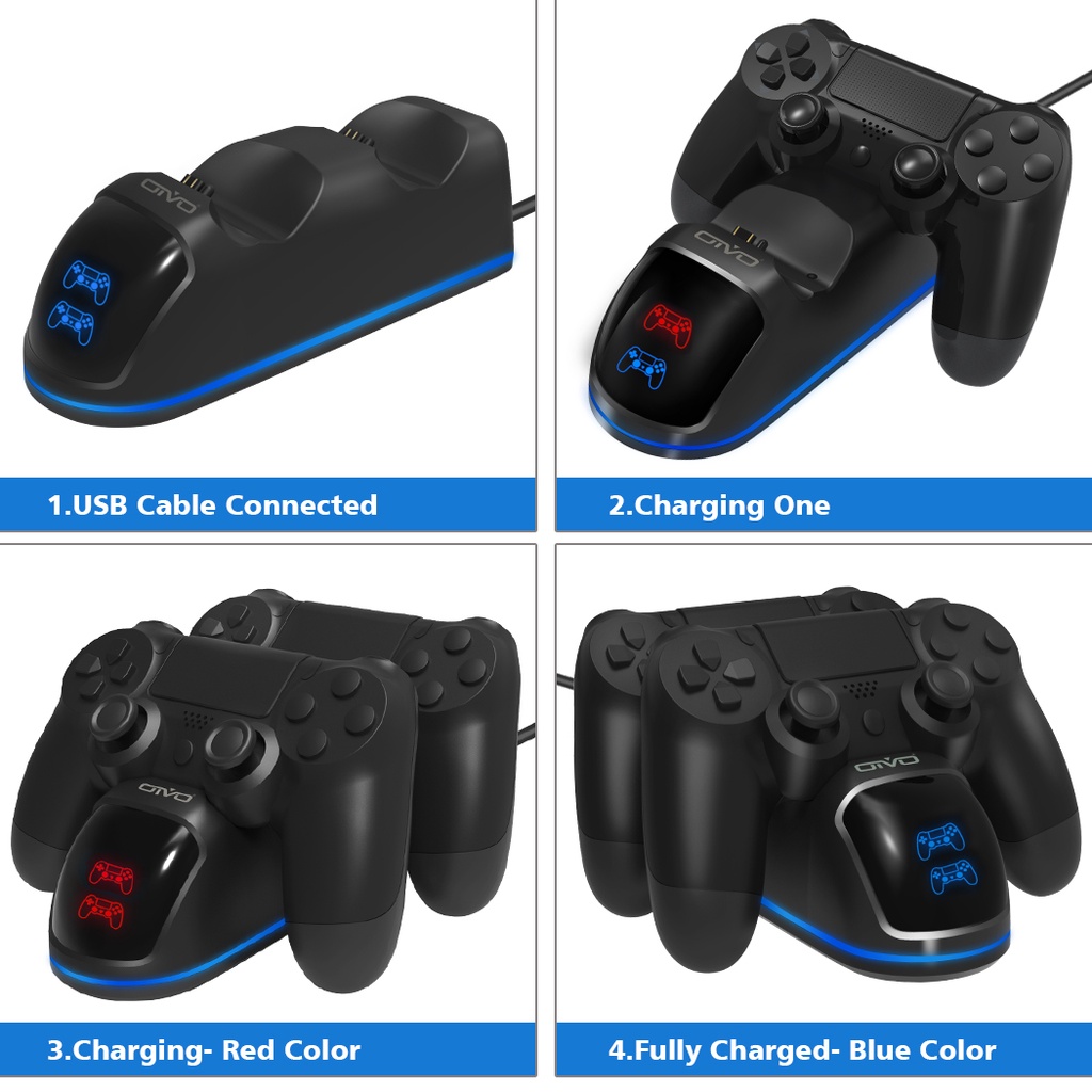 Dock sạc 2 tay cầm PS4 Dual ChargingDock ( Có đèn báo )