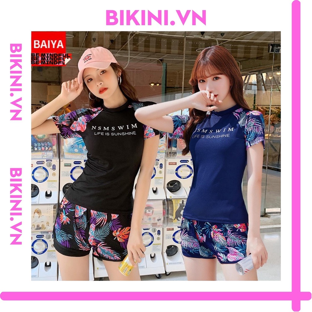 Đồ bơi nữ , áo tắm dài tay giữ nhiệt chống tia UV họa tiết siêu xinh hàng LOẠI 1 BIKINI.VN