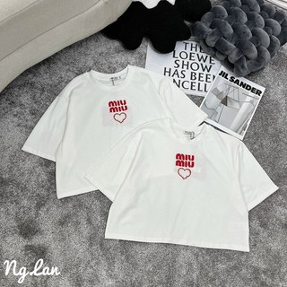 Áo phông miumiu dáng lửng full tag