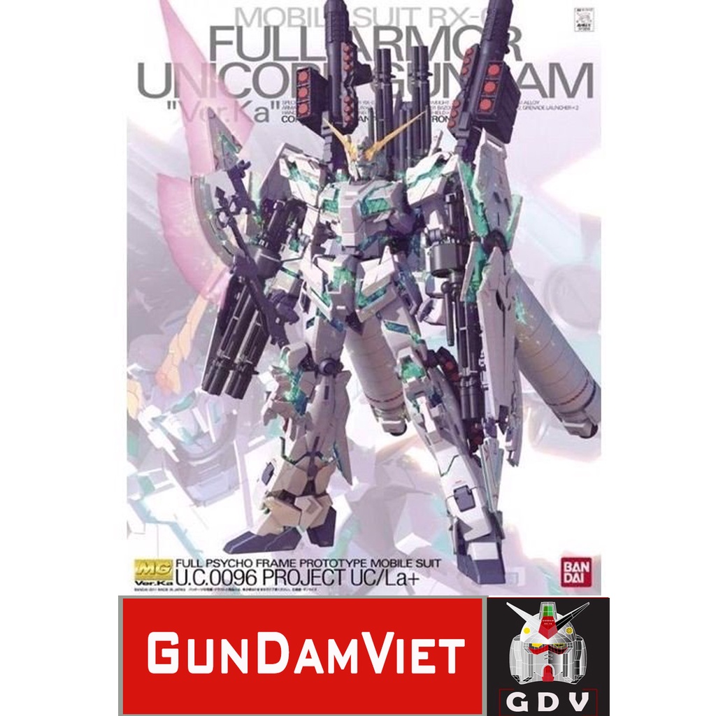 Mô hình Gundam Bandai MG 1/100 Unicorn Gundam Full Armor Ver.Ka