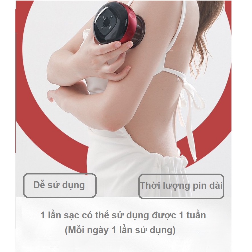 Máy giác hơi cạo gió cầm tay massage, giúp giảm đau, mệt mỏi, lưu thông khí huyết