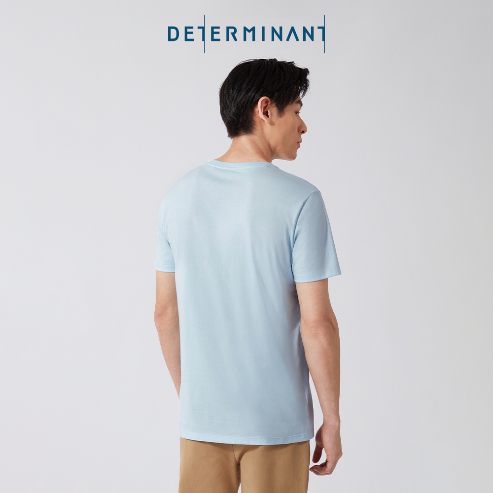 Áo thun nam Jersey Cotton thấm hút thoáng mát thương hiệu Determinant - màu Xanh nhạt [T01]