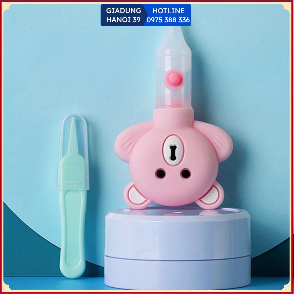Dụng cụ vệ sinh làm sạch mũi cho bé chăm sóc sức khỏe hiệu quả nhất, Bộ hút mũi silicon hình Gấu an toàn và dễ sử dụng