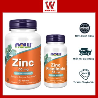 Viên Kẽm Zinc NOW ZINC GLUCONATE 50MG Bổ Sung Kẽm Tăng Hệ Miễn Dịch Sức Đề kháng Giảm Mụn Tăng Sinh lý - USA