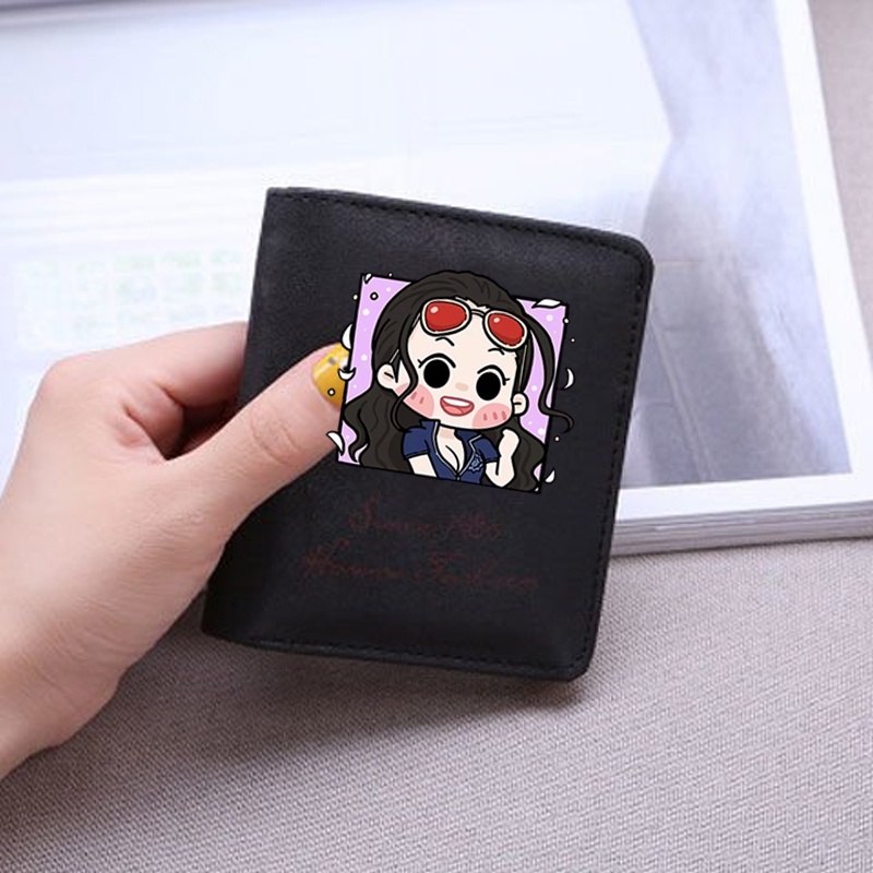 Ví da cầm tay nam nữ in hình ONE PIECE ver Vuông xinh xắn tiện lợi anime chibi