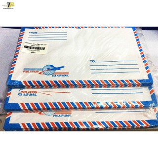 Bao thư bưu điện sọc (25 cái/ xấp) có keo dán