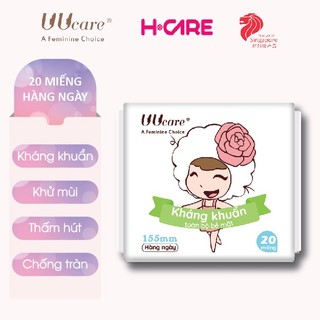 Băng vệ sinh Kháng Khuẩn UUcare YoungGirl 15.5cm hàng ngày 20 miếng/gói