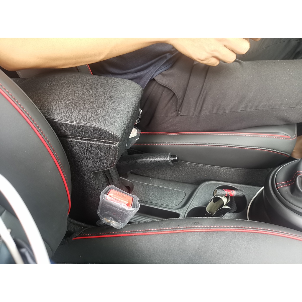 Hộp tỳ tay Hyundai I10 2022 2023 Kibbet lắp bản quạt gió - Không khoan vít, không dùng chung- Hàng theo xe 1490