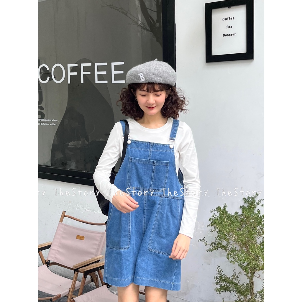 Quần yếm jean short  Q797