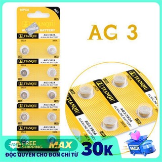 Vỉ 10 viên pin ag3/lr41h/392a tianqiu 1.5v