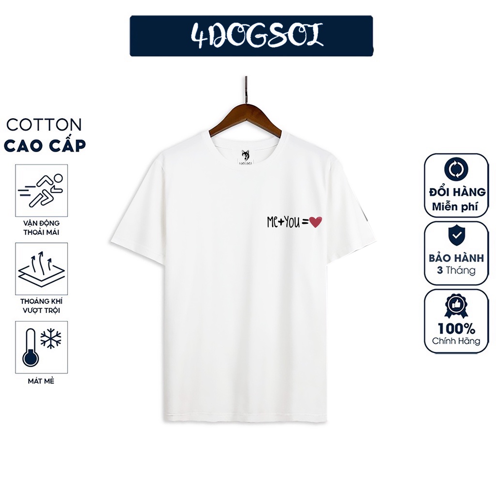 Áo Thun Nam Nữ In Hình Me You Form Vừa Chất Cotton Lụa Cao Cấp Mềm Mát 4𝓓𝓞𝓖𝓢𝓞𝓘 S55 .1