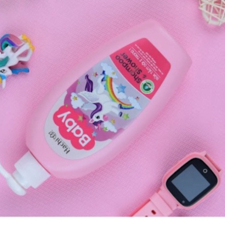 Sữa tắm gội 2 trong1 HACHI Baby Shampoo & shower cung cấp dưỡng chất cho da an toàn dụi nhẹ với tóc và da bé -Chai Hồng