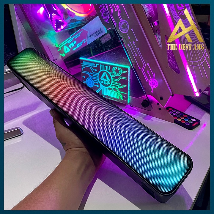 Loa Thanh Soundbar Bluetooth Loa Máy Tính Không Dây Gaming Led RGB Simetech KQ-07 Âm Thanh Cực To Bass Mạnh