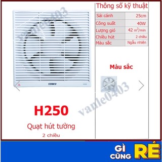 Quạt hút mùi gắn tường Senko H250 (40W) - Hút 2 chiều