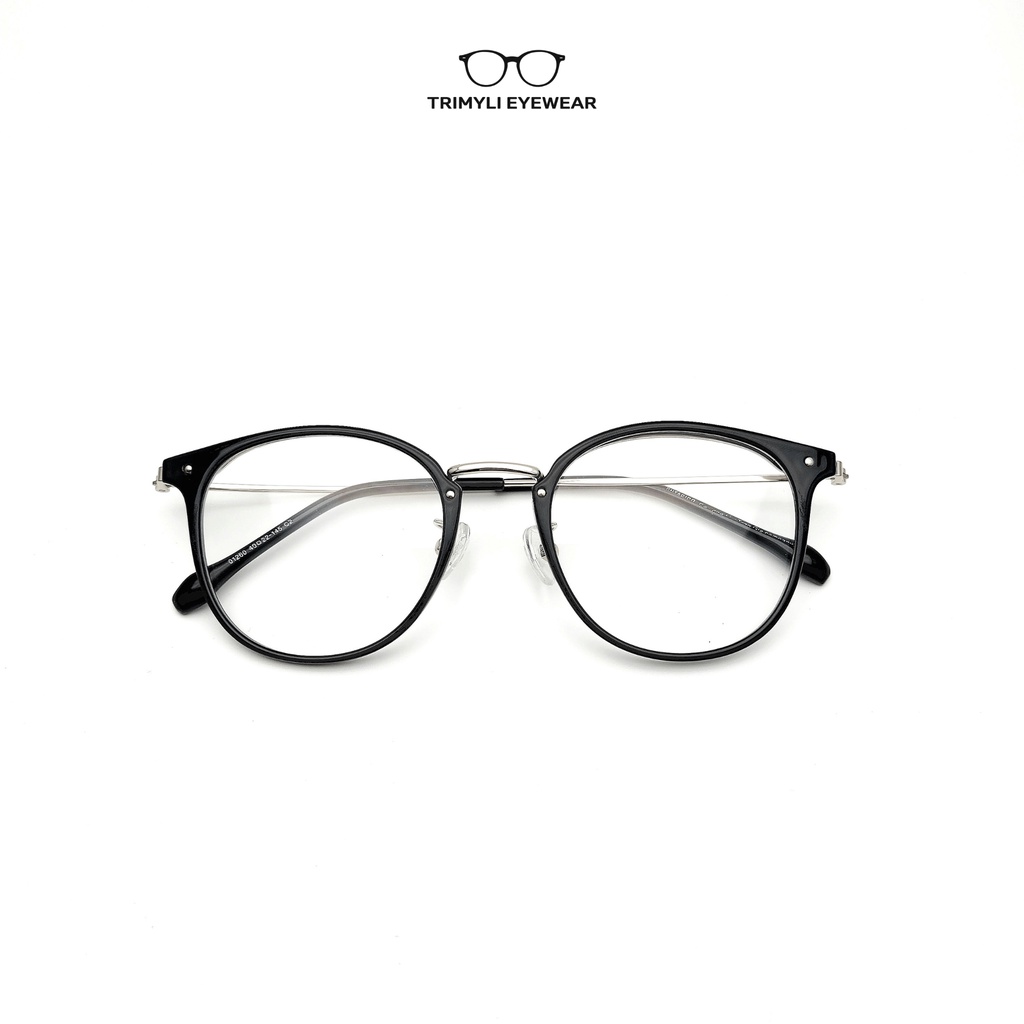 Gọng kính kim loại nhựa thời trang trẻ trung màu xanh Trimyli Eyewear 01260