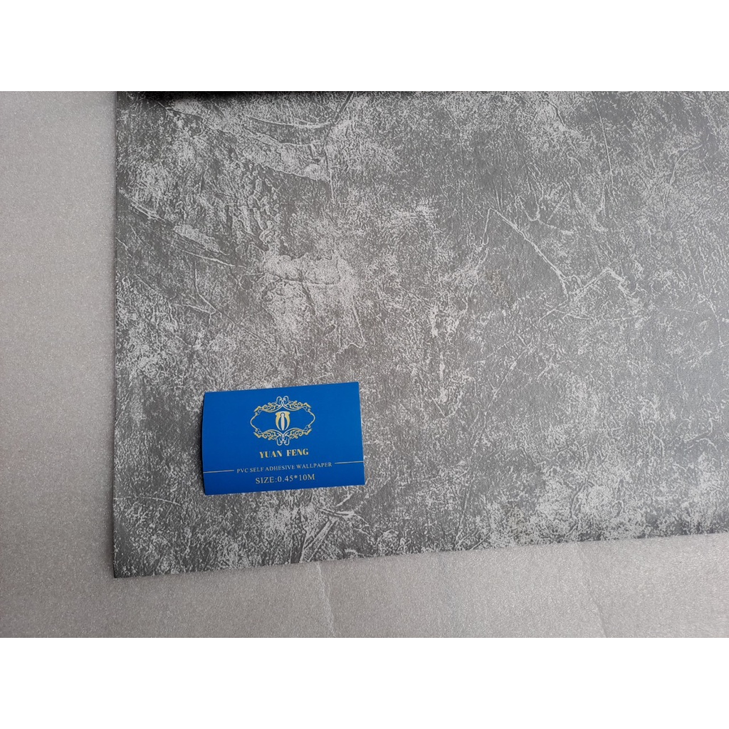 Giấy dán tường vân bê tông có keo sẵn bóc dán khổ 0.45x10m