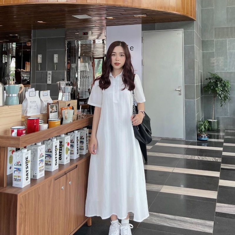Váy Polo Cổ Đức Dáng Dài Nhiều Màu Freesize Tặng Kèm Váy 2 Dây
