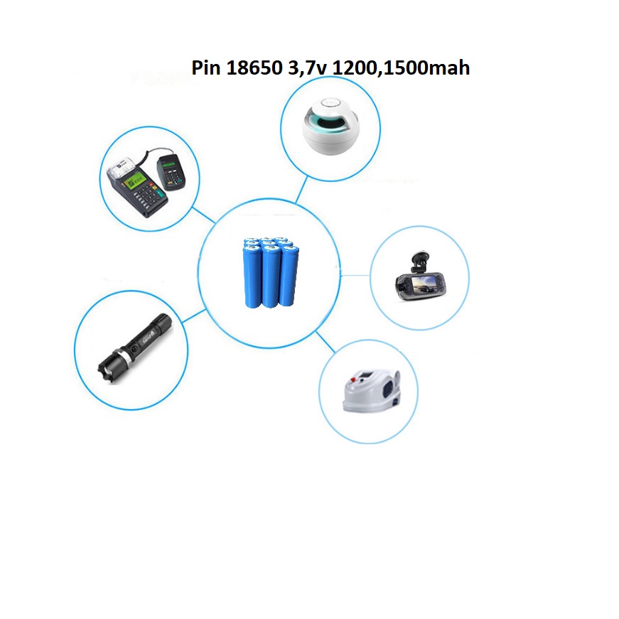 Cell pin 18650 3,7v 1500mAh dùng cho quạt MINI đèn pin tông đơ cắt tóc, chế tạo pin dự phòng
