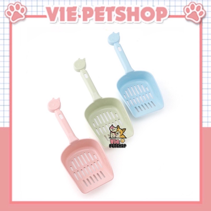 Xẻng Nhựa Xúc Cát Mèo Hình Mèo Cute Loại Lớn | Vie PETSHOP