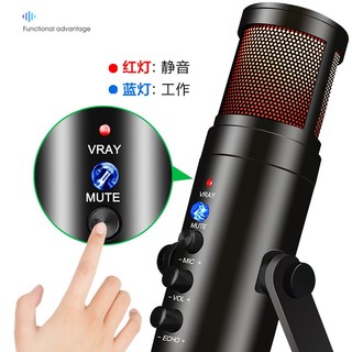MICROPHONE THU ÂM HYLANG 900MAX LED RGB ĐEN
