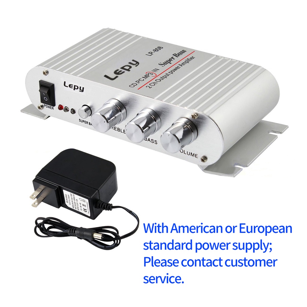 Ampli mini công suất Lepy LP-838 /ST-838 12V Hi-Fi 2.1