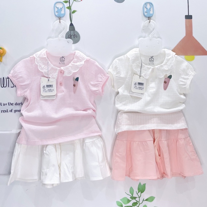 La Pomme Bộ cộc tay polo cổ ren SS2023