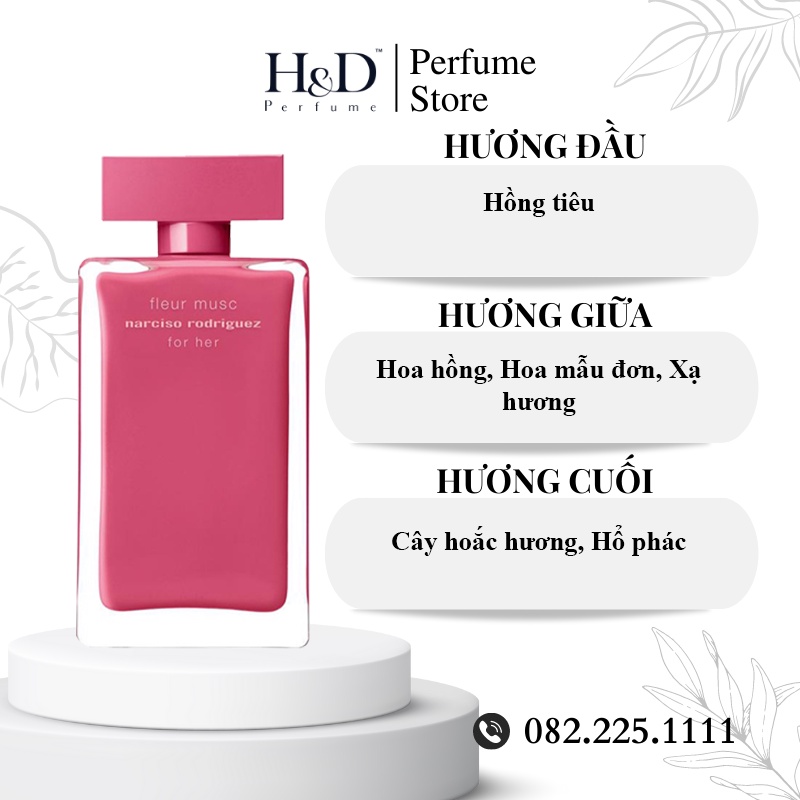Nước hoa nữ Narciso Rodriguez Fleur Musc For Her EDP Narciso đỏ hương hoa cỏ cuốn hút quyến rũ
