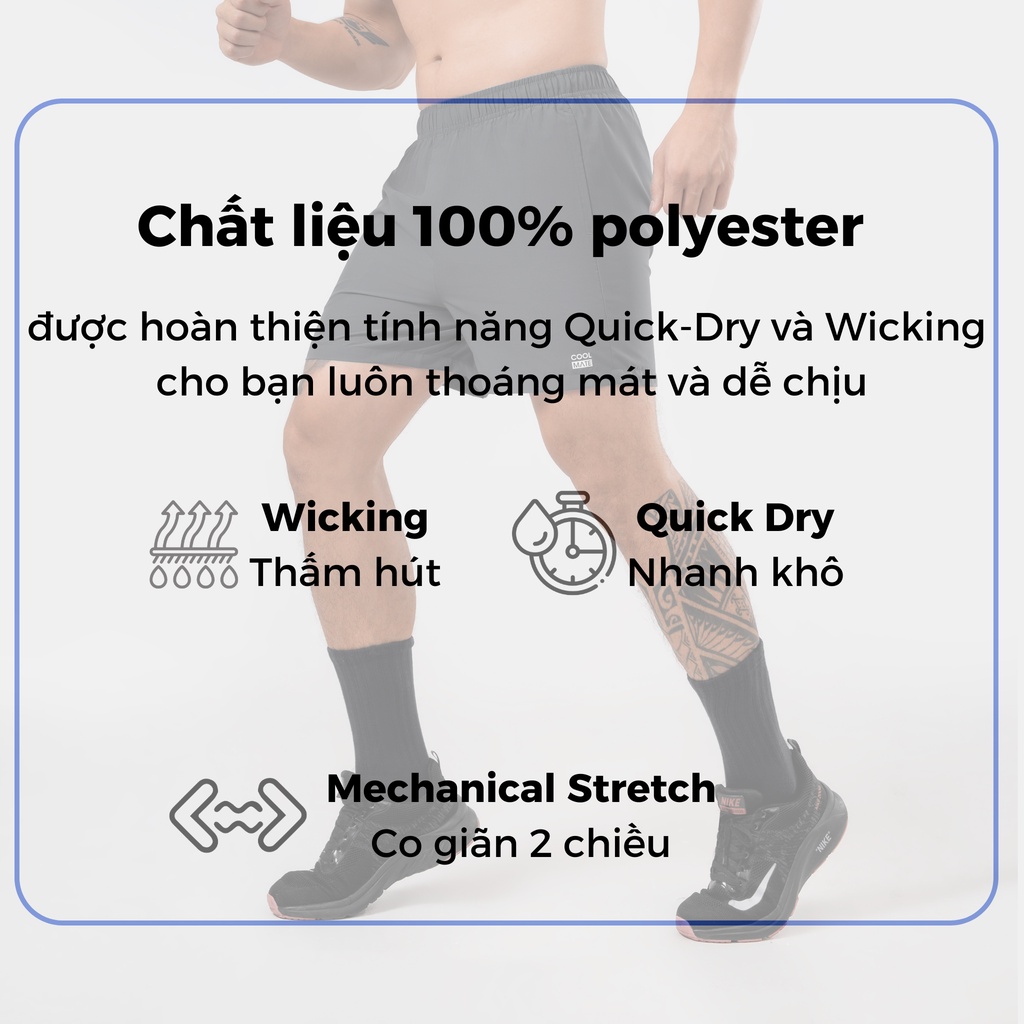 Quần thể thao nam ULTRA SHORT 5'' thoáng khí dễ vận động - thương hiệu Coolmate | BigBuy360 - bigbuy360.vn
