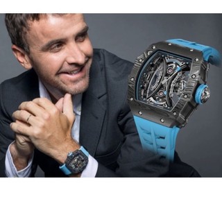 Đồng hồ nam RM53-01 full Carbon dây blue size 44mm sử dụng cỗ máy Thuỵ Sỹ