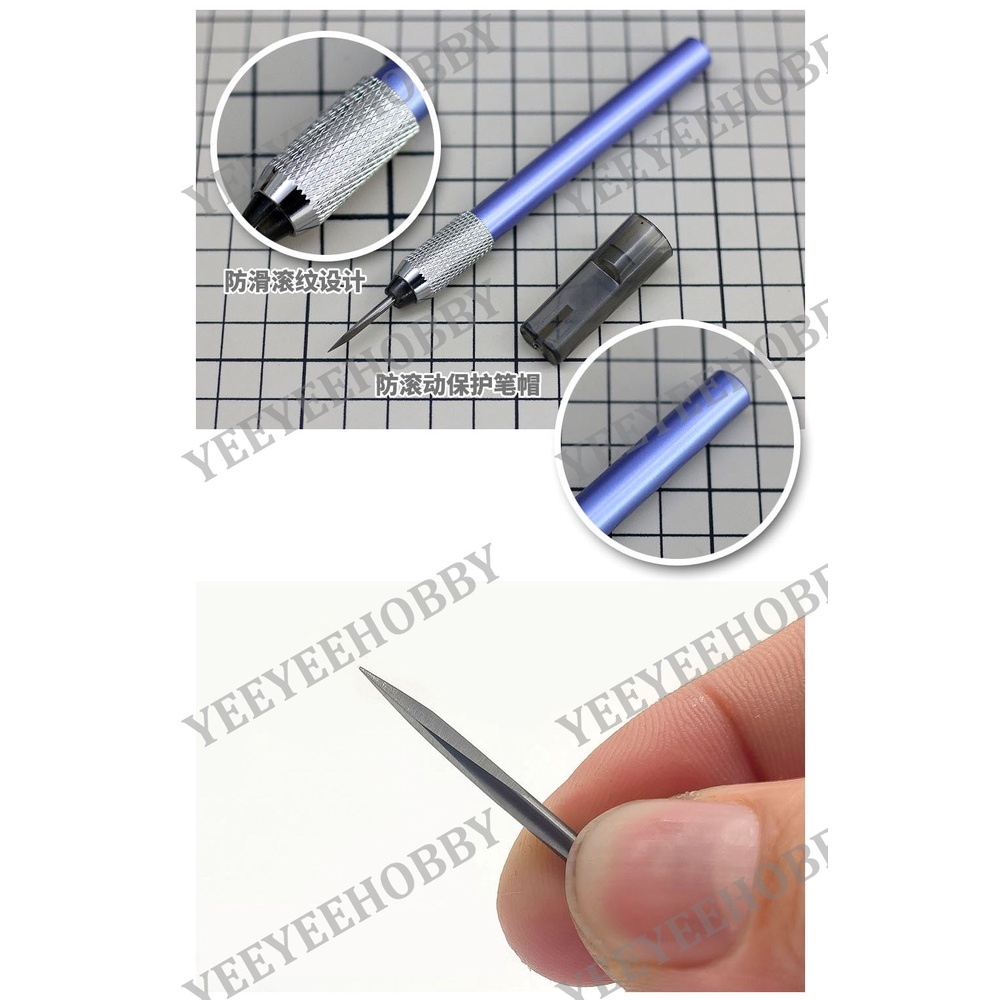 DỤNG CỤ MOSHI - MŨI TAM GIÁC KÈM CÁN KIM LOẠI TRIANGULAR SCRAPER WITH HANDLER MS073
