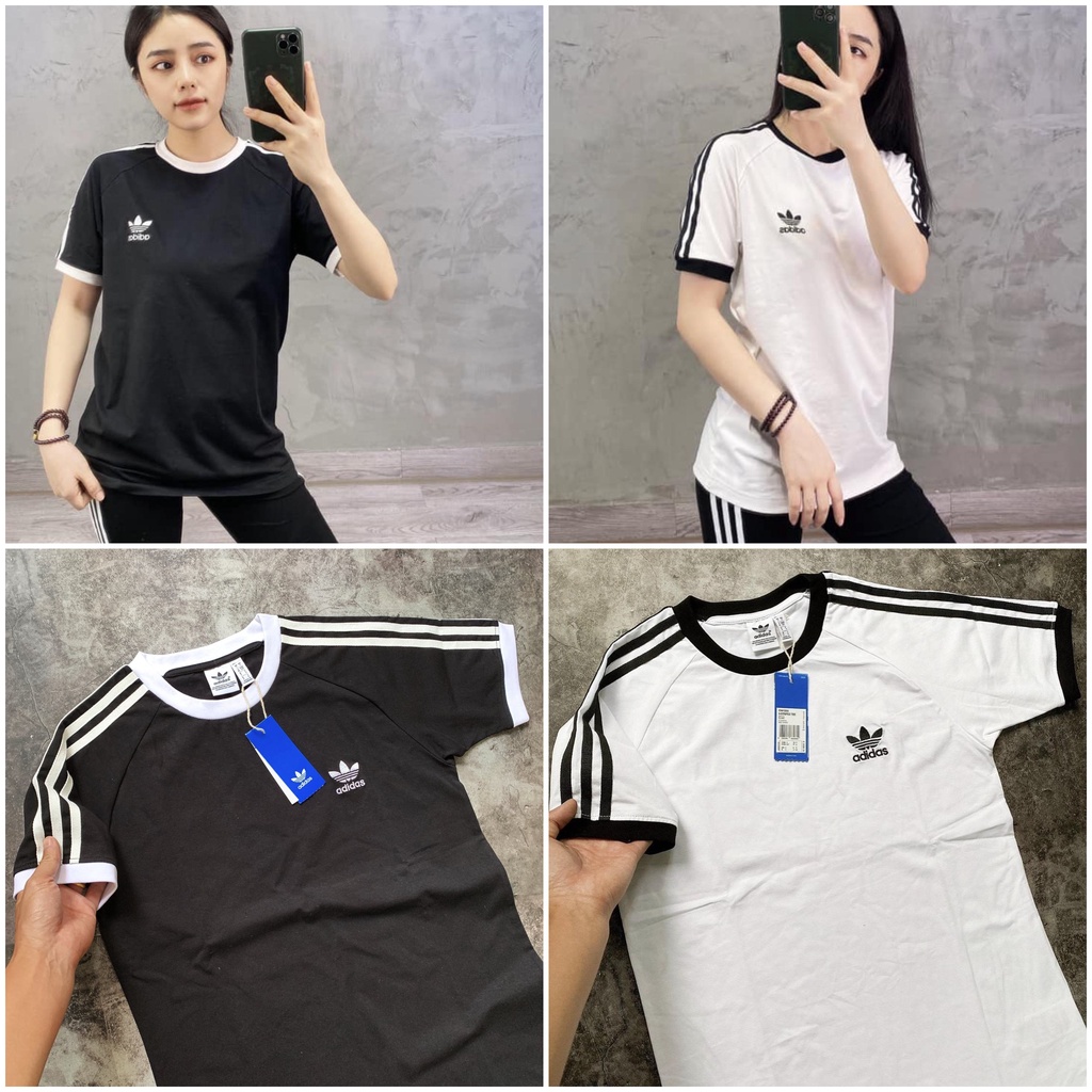 (HÀNG XUẤT XỊN) Áo đen 3 sọc cổ điển Form Unisex 271 CLFN 3-Stripes Tee Black - Size Xs S M L