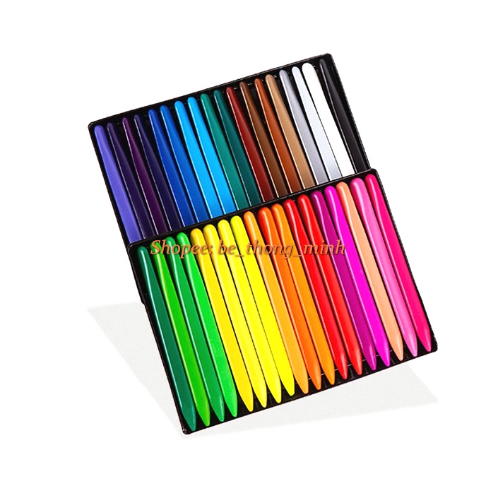 Bộ 6 / 12 / 24 / 36 Bút Sáp Vẽ Màu Có Thể Rửa Sạch - bút  tam giác cho bé cầm đúng cách