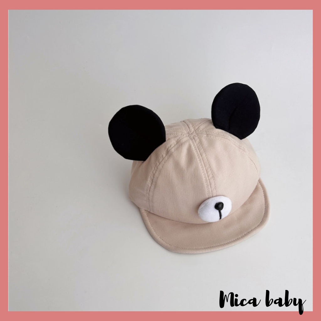 Mũ nón lưỡi trai trẻ em kiểu dáng tai chuột Mickey đáng yêu cho bé MH231 Mica baby