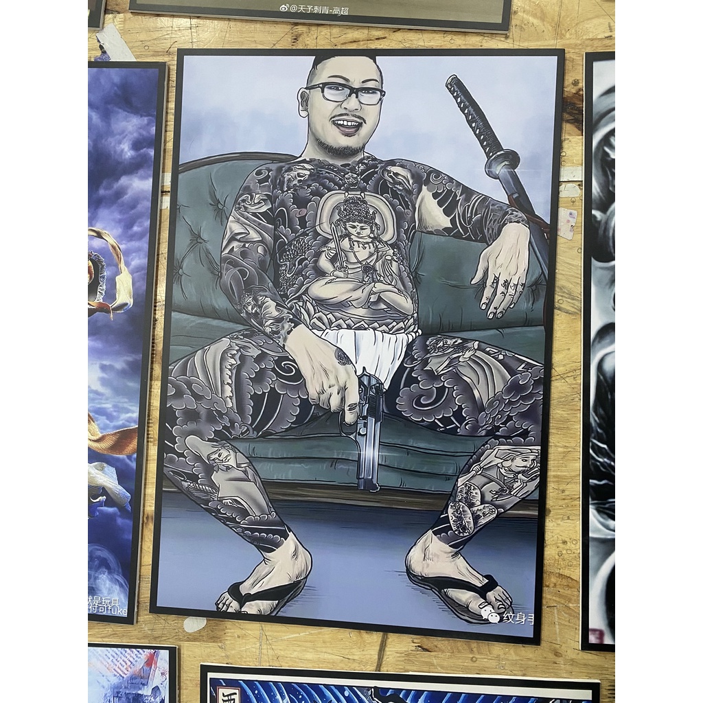 Tranh dán tường nhựa formex cứng dày 5ly có keo sẵn tranh hình xăm tatto,decor baber...vv