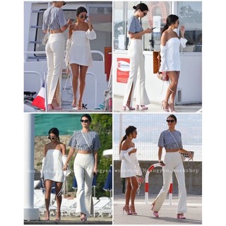 Abela Culottes quần ống loe xẻ tà