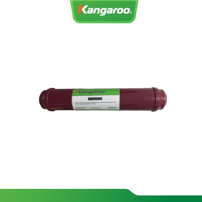 Lõi Lọc số 6 Kangaroo CERAMIC, 2 đầu, thân mầu nâu đỏ, nắp mầu nâu đỏ nối nhanh(XB)
