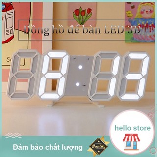 Đa năng 3D LED Sáng tạo Đồng hồ nhỏ để bàn Đồng hồ báo thức để bàn Trang trí nhà cửa Đồng hồ thông minh