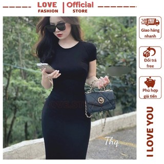 Đầm Body côc tay cổ tròn ôm dáng sang chảnh