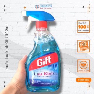 Nước lau kính gift 540ml |Nước lau kiếng Gift sắc biển tươi mát chai 540ml