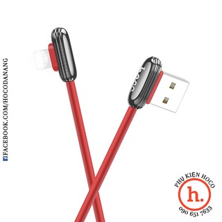 CÁP SẠC NHANH HOCO U60  2.4A NHỰA TPE CHỮ L CHO IP 6 7 8 x xs max pro 11 12 13 14 1M2 GAME THỦ [PHỤ KIỆN HOCO]