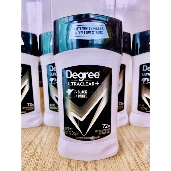 Lăn sáp khử mùi nam Degree men UltraClear Black & White 76g  chống ố áo