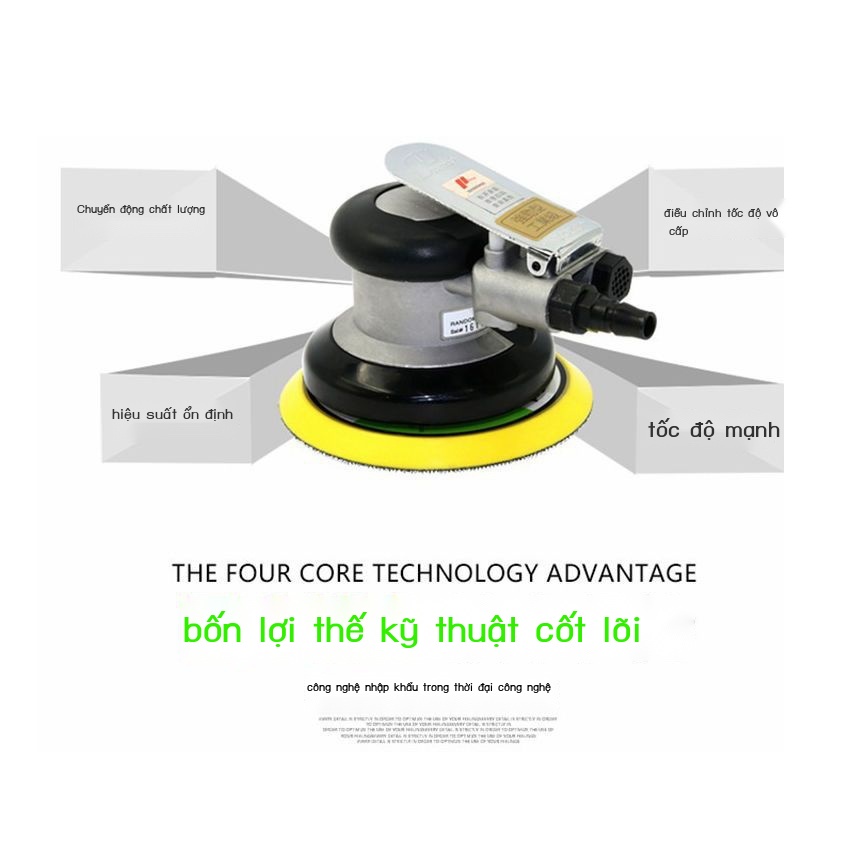 Máy mài khí nén chân không Prema 5 inch tẩy lông màu xám đánh bóng xe khô giấy nhám