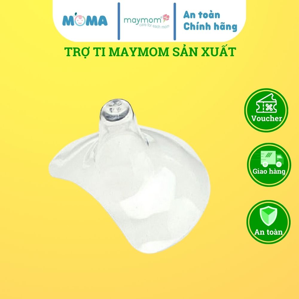 Núm trợ ti Maymom, núm vú hỗ trợ cho bé bú dễ dàng, được làm từ chất liệu silicon cao cấp siêu mềm mại, không chứa BPA